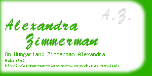 alexandra zimmerman business card